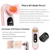 Ansiktsmassager RF Radio Frequency Ultrasonic Lifting Draw Wrinkle Ta bort Anti Aging Beauty Massage Instrument 230823