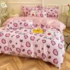 Bedding sets Cute Carrot Duvet Cover Set Flat Sheet Pillowcases Bear Dinosaur Ins Kids Adult Fashion Gift Single Queen Linen 230822