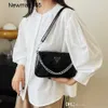 Bolso portátil de un hombro con patrón de cocodrilo para mujer, bolso cuadrado pequeño con barra de cadena, tendencia, novedad de 2023