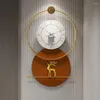 Relógios de parede Decoração do relógio da sala de estar Round Art Modern Silent Silent Home