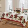 Tale da moda Fashion Fronteira Toleta de mesa de tecido de Natal Floral Prinha Floral Tocada Tabela Retângulo Decoração R230823
