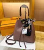 Autumn Textured One-Shoulder Simple Crossbody Silk Scarf Women's Bucket Bag Fashion Commuter Small Square Bags