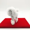 Objetos decorativos Figuras de 4 polegadas de poodle rosa figura simulação cachorro brinquedos de pelúcia artesanato de presente decoração decoração de sala de estar 230823