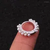 Hoop Ohrringe Septum Piercing Imitation Perle für Frauen Einfache goldene Farbe Kupfer Daith Earing Nasenring Schmuck Schmuck