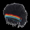 Gorro/caveira tampa de moda peruca lã chapéu reggae trança suja hat hat chapéu de peruca personalidade de chapéu engraçado j230823