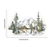 Raamstickers Kizcozy Forest Landscape klampt winterdecoraties Kerststickers voor thuis- en tuinglas decoratie