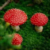 Garden Decorations Mushroom For Decor Glow In The Dark Fairy Accessories Figurines Glowing