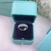 Luxury Ring Women Silver Diamond Ring Classic Jewelry Valentine's Day Gift