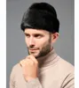 Berets męski 100 prawdziwy kapelusz zima ciepła czapka czapki na zewnątrz Podróż na zewnątrz polowanie na czarny brąz