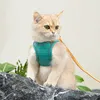 Dog Collars Leashes Escape-Proof Pet Harness and Leash Set Training Walking Leads for Small Cat Dogs Harness Collar Adjust Kitten Leash Drop 230823