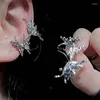 Backs oorbellen Punk Metal Liquid Butterfly Ear Clip voor vrouwen Fashion One Piece No Piercing Bone Cuff Jewelry Gifts