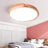 Anhängerlampen Nordischer LED -Deckenlampe Einfache kreative kreative massive Holzmakkaron -Fernbedienung Studie Wohnzimmer Beleuchtung