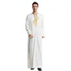 Vêtements ethniques Mode musulmane Col montant Broderie Dubaï Kaftan Robes Robe Pakistan Caftan Arabie Saoudite Jubba Thobe Abaya Islamique