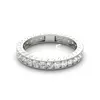 Eheringe Lesf Bands 925 Sterling Silber Ring für Frauen rund Sona Stone Engagement Jubiläumsgeschenk 230822