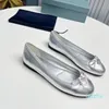 Women Spring summer Designers Nappa leather ballerinas Nappa Ballet shoes luxury Leather Fashion loafers High quality Flat shoes