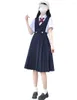 Kleding sets Japanse stijl dames mouwloze pinafore jurk jk suit middelbare scholier student uniformen klasse losse casual kleding 2023 mode