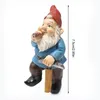 Decorações de jardim Gnomos Definir 4 PCs Resina de decoração de fadas em miniatura para fadas para