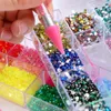 Decorazioni per le nail art 3mm Clear Crystal Rhinestones Set rotondo in resina piatta glitter colorati gemme accessori per unghie fai -da -te decorazioni per nail art 3d 230822