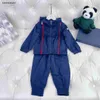 Baby Tracks Designer Kids Autumn Suits Rozmiar 100-160 cm 2PCS z czerwonymi pasiastkami dekoracyjna kurtka z kapturem i sportowe spodnie aug22