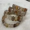 STRAND Mixed Rutilated Quartz kralen Bracelet Natural Gem Stone sieraden Bangle voor vrouwelijke man Groothandel!