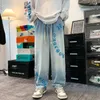 Herren Jeans Tfetters Hip Hop Streetwear Männer Mode -Gradientenbriefdruck für lose lose gerade Beinhosen Kleidung