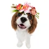 Vêtements de chien 1pc réaliste guirlande de fleurs artificielles Sombrero bandeaux pour cérémonies cérémonie plage couronne chat