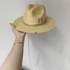 Beretten Punk Chain Straw Hat Pearl Diy Jazz Cap Sun Koreaanse brief Beach heren en dames snoepkleur 2308222222