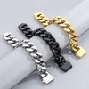 20mm 8,5 polegadas 150g de aço inoxidável Link Cadeia de link de pulsação Cadeiras de pulverização de prata/ ouro/ preto Jóias para homens