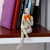 Dekorative Objekte Figuren Nordic Modern Reading Woman Statue Harz abstrakter Denker Desktop Skulpturen Hauszimmer Schlafzimmer Figur Ornamente 230823