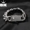 Charm Bracelets THE BLING KING Classic 18mm Miami Cuban Bracelet For Men Micro Paved Out 5A Cubic Zirconia Big Bubble Link Chain Hip Hop Jewelry 230822