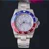 Top Brand Mens Watches Luxury Japan VK Chronograph Movement 904l rostfritt stål Vattentäta klockor Relogio Feminino Sapphire Glass Automatic GMT 41mm Watch