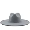 Chapéus de aba larga balde britânico estilo inverno lã sólida clássico fedoras boné masculino panamá jazz chapéu de jazz 95cm Big White Fedoras 230822