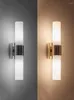 Wandlampe Edelstahl LED-Spiegel Licht für Badezimmer AC85-265V 6W Doppelköpfe Acryl Umgebungsflur-Bett