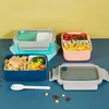 Kartengeschirr versiegelter Plastik -Trenner Salat Obstquadrat Outdoor Picknicktschachtel Das Student Office kann Mikrowellen -Lunchboxen Snack