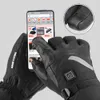 Fünf Finger Handschuhe erhitzte Motorrad Winter Warm Guantes Moto wasserdichte wiederaufladbare Heizung Thermal 230823