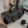 Draagbare reistas winkelen Bagagezakken Hoge kwaliteit Nylon Verwijderde riemen Hardware driehoek Grote capaciteit Zipper binnenzak Black 5a 50 cm