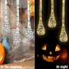 Andere feestelijke feestartikelen Halloween Hangende Spider Egg Sacs With Lights Realistische Spiders Haunted House rekwisieten voor binnenste buiten Halloween Party Decor L0823