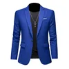 Ternos masculinos Blazers de alta qualidade Negócios Slim Fit Buttons Single Suits Jacket Men Slim Fit Casual Fashion Wedding Groom Tuxedo Blazer Caats 6XL-M 230822