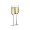 Set di bicchieri di vino di 2 flauto di champagne soffiato a mano in cristallo senza piombo per gli strumenti per feste per famiglie di nozze / natalizie 250 ml / 8,5 once