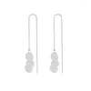 Boucles d'oreilles pendantes élégantes avec pampilles, longue chaîne ronde, goutte d'eau pour femmes et filles, bijoux de fête de mariage, cadeau Pendientes Eh803