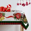 Stołowy tkanin świąteczny stół prostokątny stół zimowy obrus choinkowy