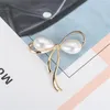 Brooches Korean Version Bow Brooch Temperament Corsage Jewelry Women's Fashion Suit Cardigan Large Pin All-match Pearl