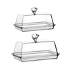 Placas Box Recipiente de manteiga de manteiga Tableware Cheese Server Storage Bandey