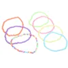 Pulseras con dijes, 7 piezas, pulsera infantil con cuentas de playa, cuentas apiladas para niños