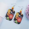 Dangle Ohrringe Mode Speise Stil Vintage Farbe passende Blume Acryl für Frauen ästhetisches Trendprodukt Mädchen Schmuck Schmuck