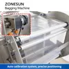 ZONESUN – Machine à ensacher automatique, équipement d'emballage de pochettes, servocommandes VFFS, Solution d'emballage de poudre de granulés alimentaires ZS-FS420F