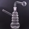 Bongos de água de vidro de 7 polegadas com fêmea de 14 mm fêmea de bongueiro fêmea Bong Dab Bonzes Bong Recycler Bong apanhador de cinzas para fumar com panela de óleo de down tronco 2pcs