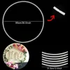 Bakgrundshållare Circle Ballon Column Base Baby Shower Birthday Wedding Party Decor Decoration 98cm vit plastballongbåge DIY