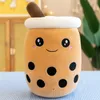 24 cm 35 cm 50 cm mignon peluche perle tasse forme jouet kawaii peluch bulle dessin animé lait thé Boba peluche peluche jouet