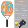スカッシュラケットカムウィン高品質3Kカーボンとガラス繊維ビーチテニスラケットソフトラフな表面テニスラケットバッグとボール230823